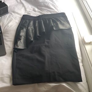 Zara Leather Ruffle Fancy Skirt